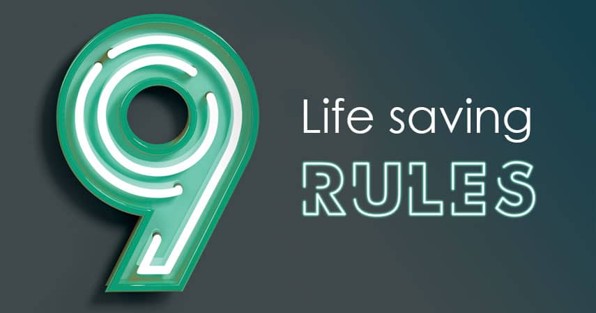 life saving rules mobile banner