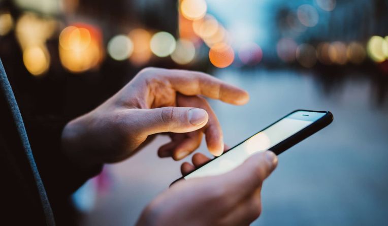 Someone on their phone