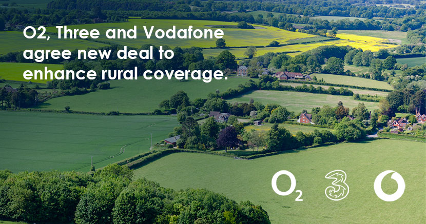 O2, Three and Vodafone agree new deal to enhance rural coverage